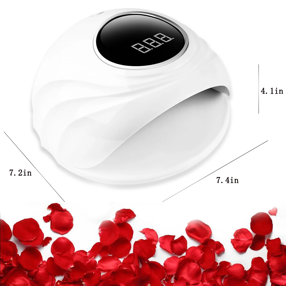 

68W Smart Nail Lamp Dryer Intelligent UV LED Nail Dryer Curing Lamps with Automatic Sensor Fingernail Toenail Gel Curing Tool