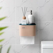Скандинавский для ванной комнаты, настенный пластиковый PP коробка для салфеток Держатель бытовой пробивая ванная вешалка для одежды креативный контейнер