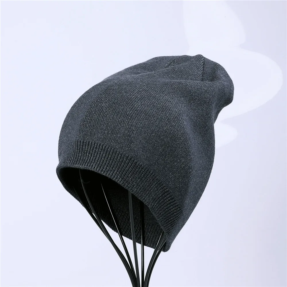 Женская вязаная зимняя шапка женская теплая из кроличьего меха шапочки для