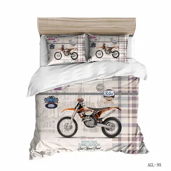 

Motorcycle Racing Car Bedding Set Boys Gift 100% Microfiber 1PC Duvet Cover with 1/2PC Pillowcases Drop Shipping Responsibility