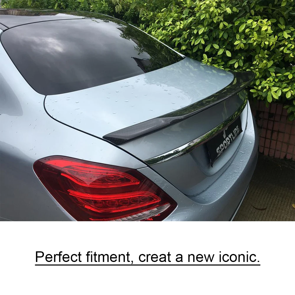 Автомобильный задний спойлер, крыло, багажник для Mercedes-Benz C Class W205 седан- крышка багажника углеродного волокна задний спойлер