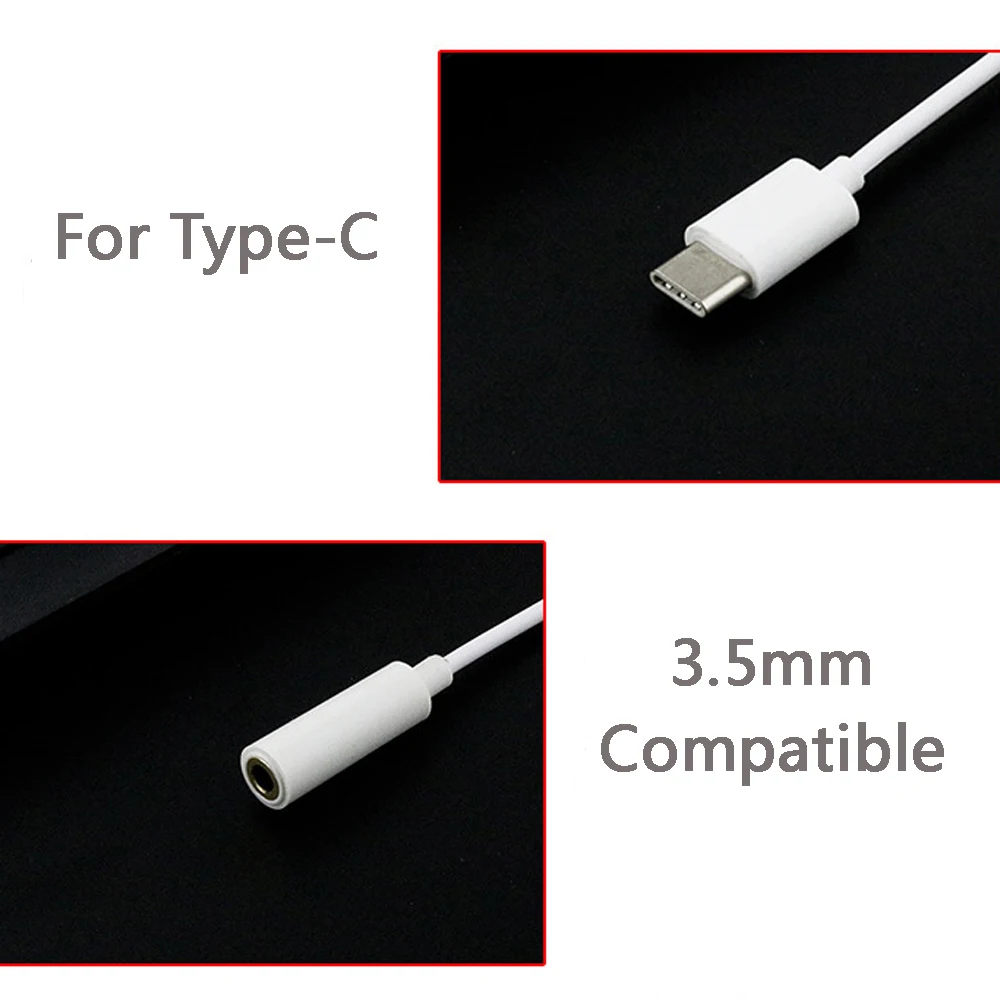 10 шт. AUX аудио кабель usb Тип C до 3,5 адаптер для наушников тип-c до 3,5 мм разъем для наушников конвертер для xiaomi 8 8SE