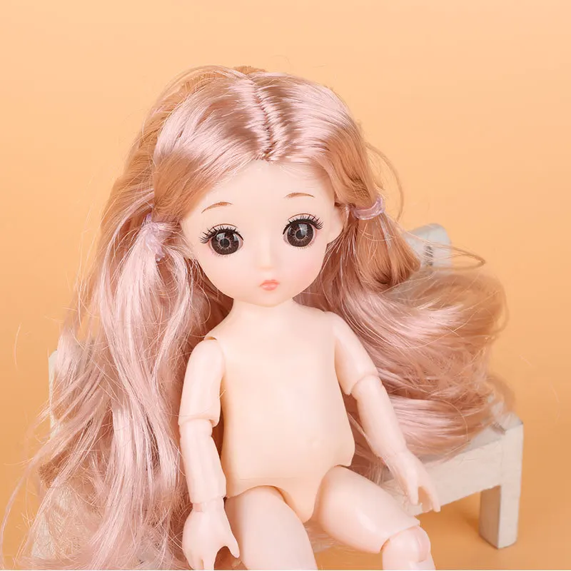 13 совместный подвижный BJD Детские куклы игрушки 1/8 17 см милые оригинальные куклы принцессы косметика "сделай сам" одеваются голые обнаженные куклы BJD для девочек