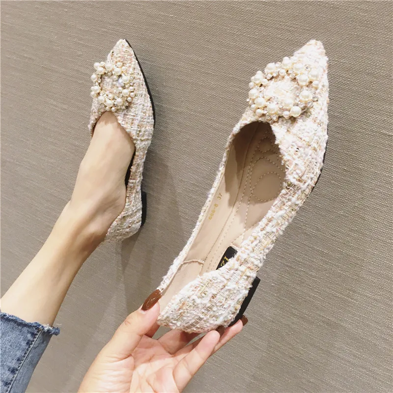 

Pointed Toe Casual Woman Shoe All-Match Female Shoes Shallow Mouth 2020 Fashion Women's Elegant Autumn Dress New Modis Pointed