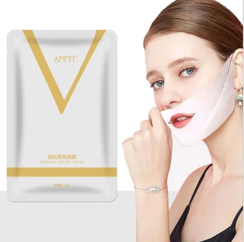 

4D Double V Face Shape Tension Firming Mask Paper Slimming Eliminate Edema Lifting Firming Thin Masseter Face Care Tool / 500pcs