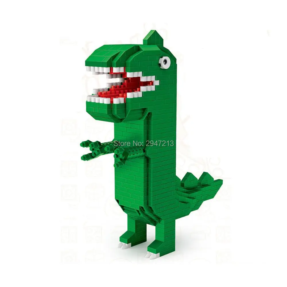 

hot LegoINGlys creators Classic cartoon George Tyrannosaurus Rex dinosaur model mini micro diamond blocks nano bricks toys gifts