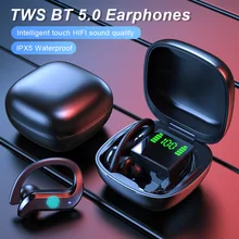 TWS אלחוטי Bluetooth 5.0 אוזניות 9D HiFi סטריאו דיבורית שיחות אוזניות עמיד למים רעש Calcelling אוזניות עם מקרה