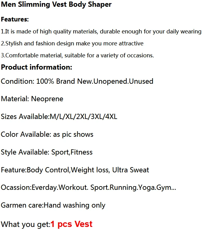 Мужской неопреновый жилет для тренажерного зала, сауна, ультра тонкая рубашка, шейпер для тела, корсет для похудения, 4 размера плюс M-4XL