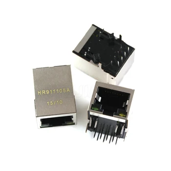 

10PCS HR911105A RJ45 network isolation transformer filter with light socket