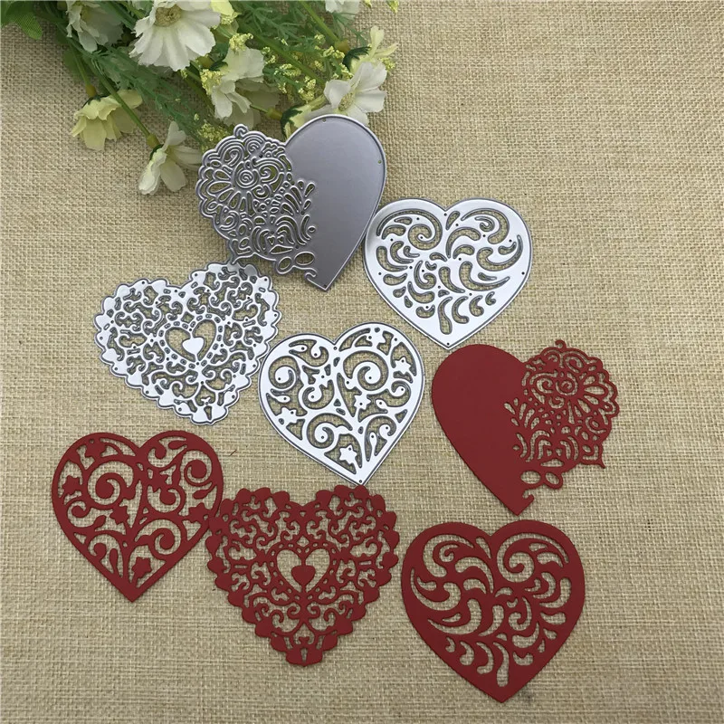 

4pcs/set Lace Love Metal Cutting Dies Stencils For DIY Scrapbooking Decorative Embossing Handcraft Die Cutting Template
