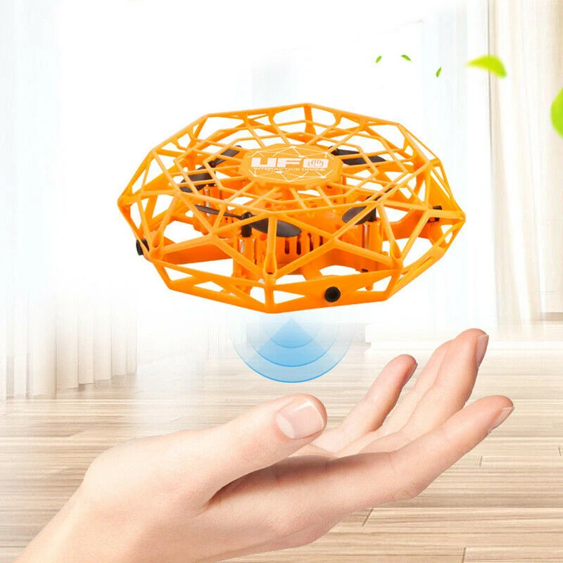 Мини летающий вертолет UFO RC Дрон вращающийся на 360 ° умный Мини UFO Дрон для детей летающие игрушки лучший для детей день рождения Рождество Gfit