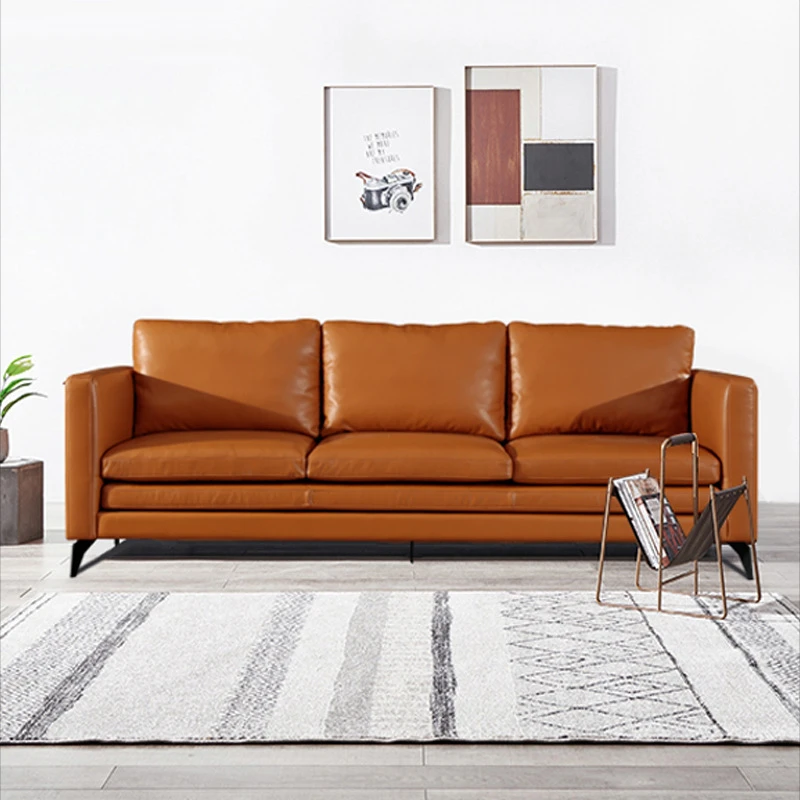 U Best Italian Minimalist Furniture Imported Top Grain Napa Leather Sofa Nordic Small Apartment Living Room Three Person Sofa Living Room Sofas Aliexpress