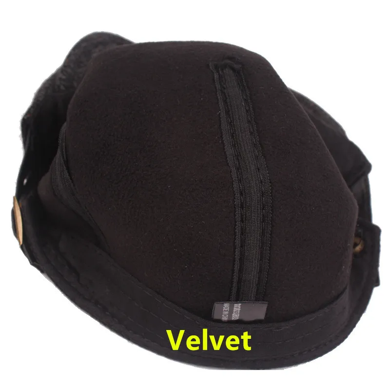 XdanqinX New Winter Men Warm Berets Cotton Velvet Thick Warmth Tongue Caps Men's Brand Cap Adjustable Head Size Dad's Winter Hat