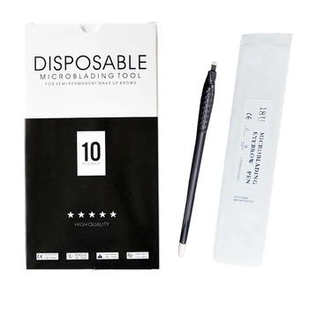 

10pcs/Box Best quality disposable microblading hand tools 0.18mm For pigment microbalding permanent makeup eyebrow Pen