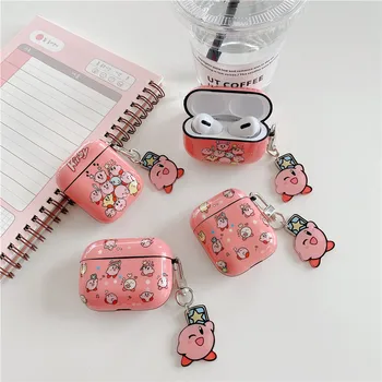 

Japan Cute Cartoon TKirby Gameboy Wireless charging Earphone Soft Case For Apple Airpods 1 2 pro Accessories Bluetooth cover