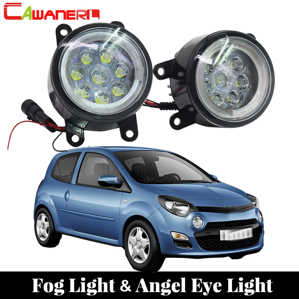 Cawanerl Car Light LED Fog Lamp Angel Eye Daytime Running DRL 12V Styling For Renault Twingo II Hatchback CN0 2007-2015 | Автомобили и