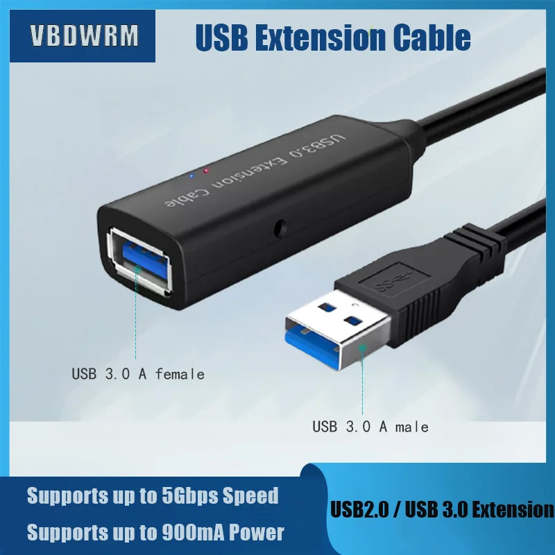 Активный ретранслятор USB2.0/USB 3 0 удлинитель 5 м кабель встроенный чипсет IC