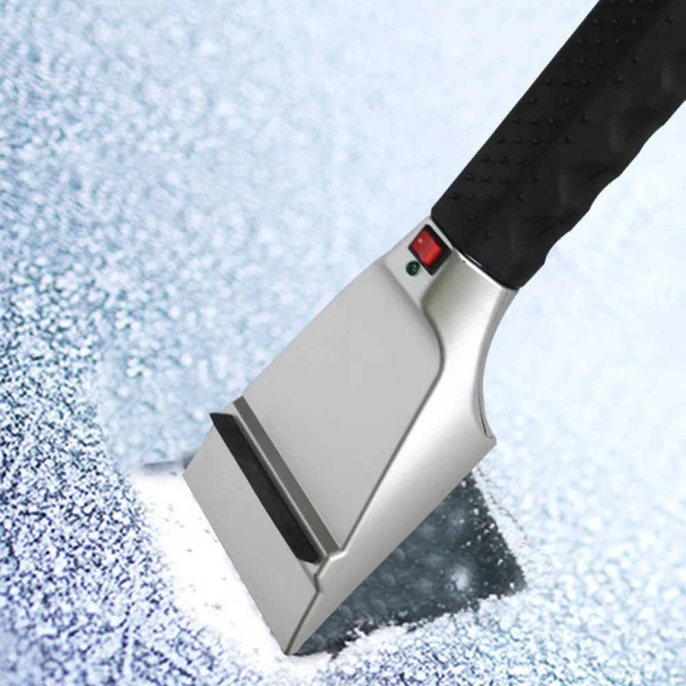 12V Electric Heated Car Ice Scraper Automobiles Cigarette Lighter Snow Removal Shovel Windshield Glass Defrost Clean Tools