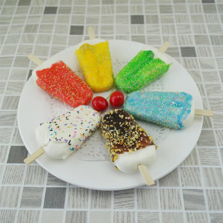 6pcs/set Artificial Food Ice Cream Model Fake Popsicle Display Photography Props Window