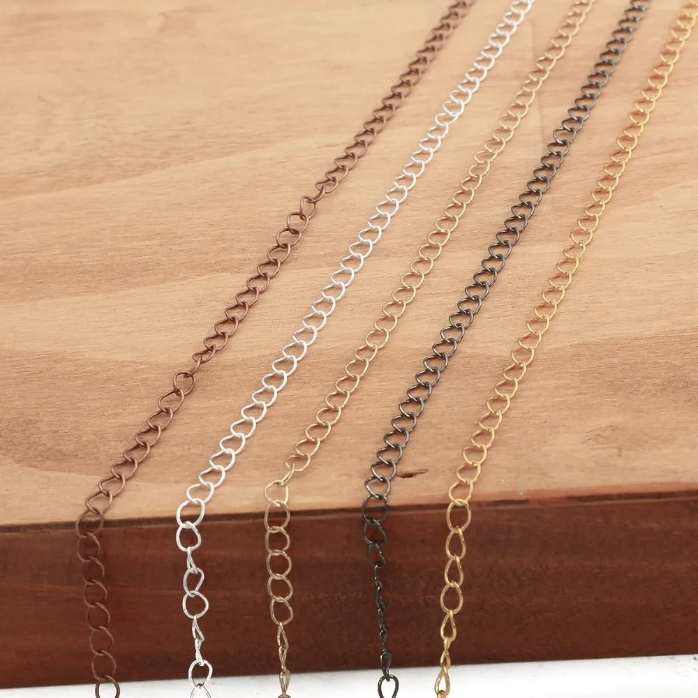 5 m langer offener Gliederring, verlängerte Verlängerungshalskette, Armbandketten, Schwanzverlängerungskette für Schmuckherstellung, Verbinder, Zubehör – Detail 5