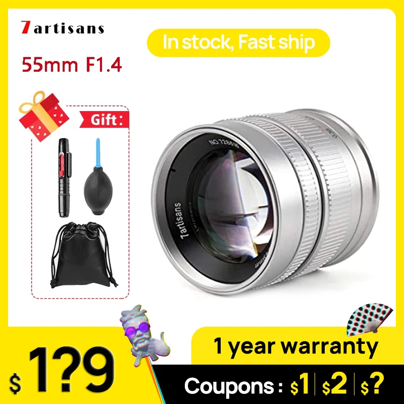 7artisans 55mm F1.4 Large Aperture Portrait Manual Focus Micro Camera