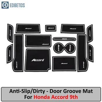 

Anti-Slip Mat For Honda Accord 9 2014-2015 Gate Slot Coaster Anti-Dirty Door Groove Mat Car Interiors Gel Pad Rubber Mat