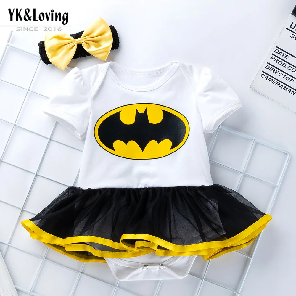 

2019 Summer Wear New Style Childrenswear Infant Short Sleeve Cartoon BABY'S Gown Set