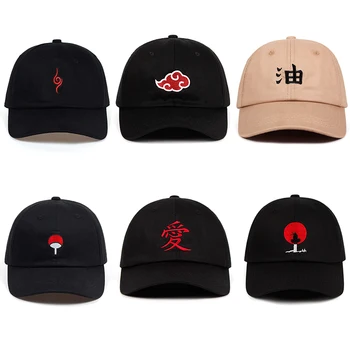 

dad hat Kakashi Sharingan Gaara baseball caps Ero-sennin Jiraiya Akatsuki Pain Logo Uchiha Itachi 100% Cotton embroidery hats