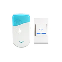 Multi música de segurança sem fio porta chime casa sem fio led luz campainha da porta da música sino transmissor receptor