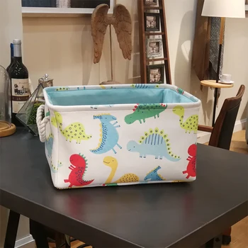 

Creative DIY Desktop Canvas Storage Basket Sundries Underwear Toy Storage Box Organizer Stationery Container Laundry Basket