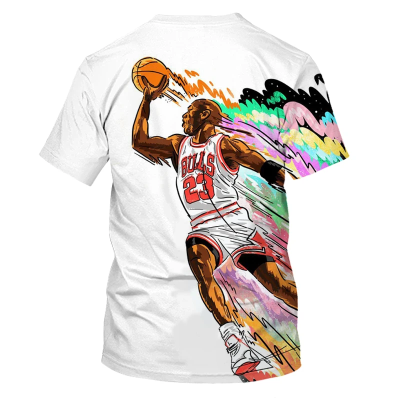 2020 summer T-shirt men's basketball star 3D printing fashion men's and women's T-shirt soft texture casual fashion men's clothi 2
