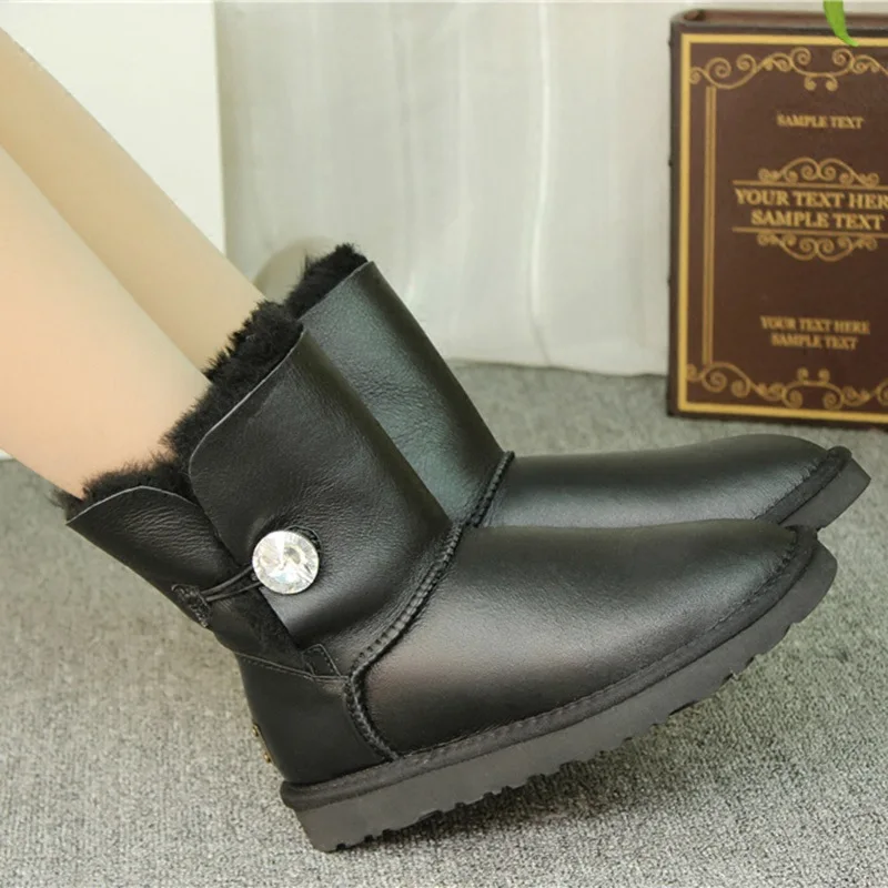 Новинка женские зимние сапоги из натуральной овечьей кожи на 100% натуральном меху