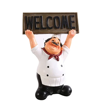 

Nordic Chef Statue People Sculpture Resin Crafts Ornament Figurines Home Decoration Accessories Living Room Decor Wedding Gifts
