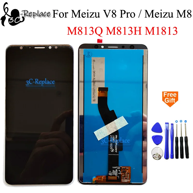 Черный/белый 5 7 дюйма для Meizu V8 Pro M813Q / M8 Global M813H M1813 ЖК-дисплей зеркальный