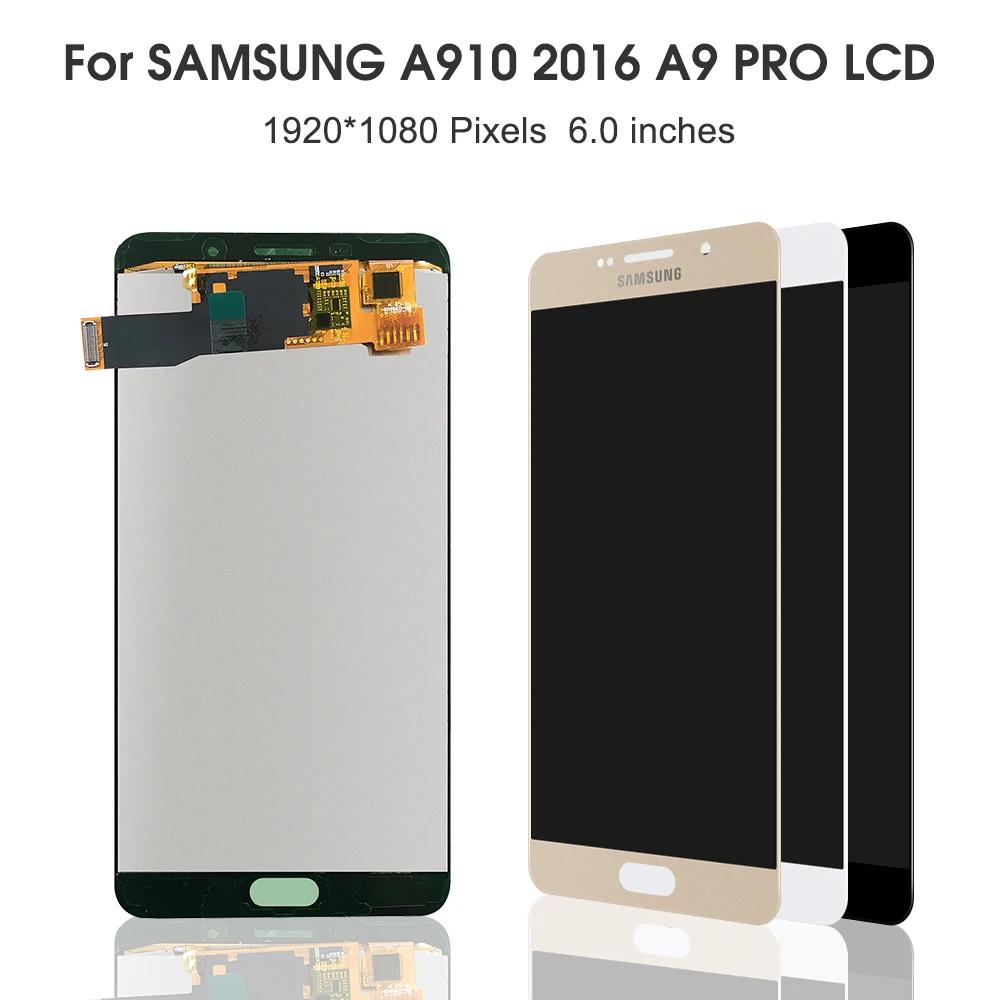 Протестированный A910 ЖК-дисплей для SAMSUNG GALAXY A9 Pro lcd A910 A9100 A910F/DS дисплей сенсорный экран Замена 6," A9 pro экран