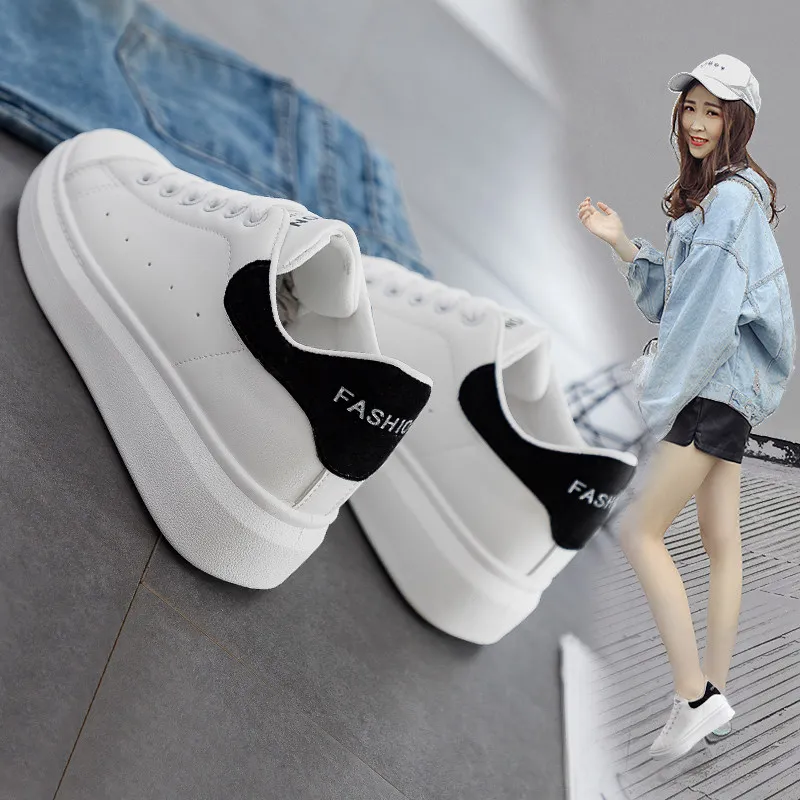 

New Designer Shoes Woman Wedges Platform Sneakers Lace-Up Breathable Tenis Feminino Casual Chunky Sneakers Ladies Zapatos Mujer