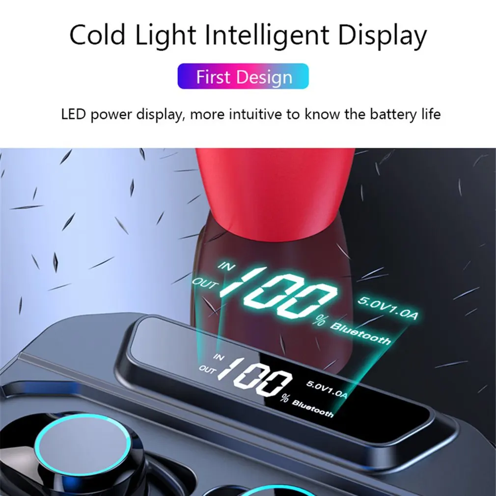 G02 TWS 5,0 Bluetooth 9D стерео наушники беспроводные наушники IPX7 водонепроницаемые наушники 3300 мАч светодиодный умный внешний аккумулятор держатель для телефона