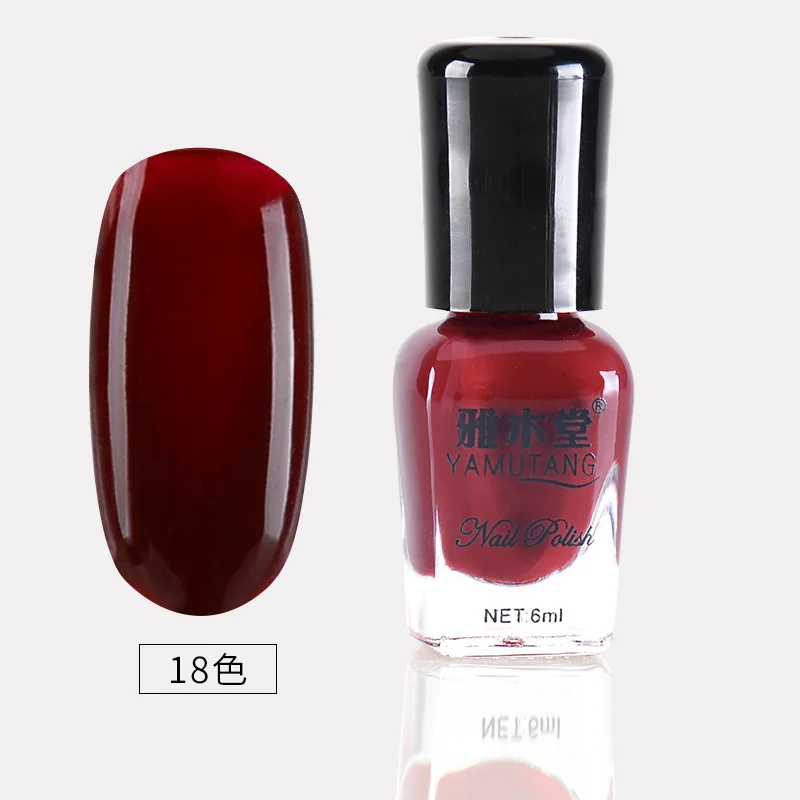 6ml-30colors лак для ногтей на водной основе, не содержит альдегида, Защита окружающей среды, зеркало, разрывающий пилинг, лак для ногтей, набор, bling - Цвет: 18