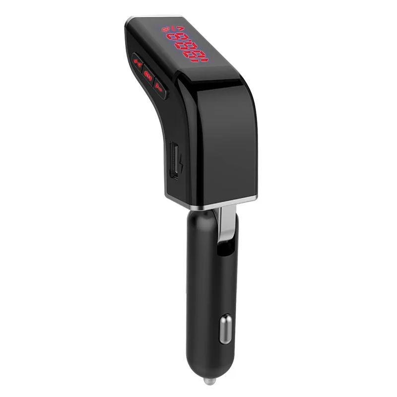 Автомобильный Bluetooth fm-передатчик беспроводной Handsfree Авто mp3-плеер двойной USB DJA99 - Цвет: Черный