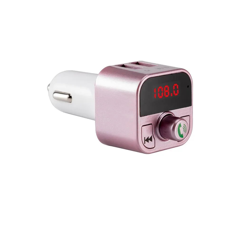 Красный Car Styling B5 Car Kit Handsfree FM Transmitter Radio MP3 Player USB LCD Remote Music Player Support TF Card - Цвет: Красный