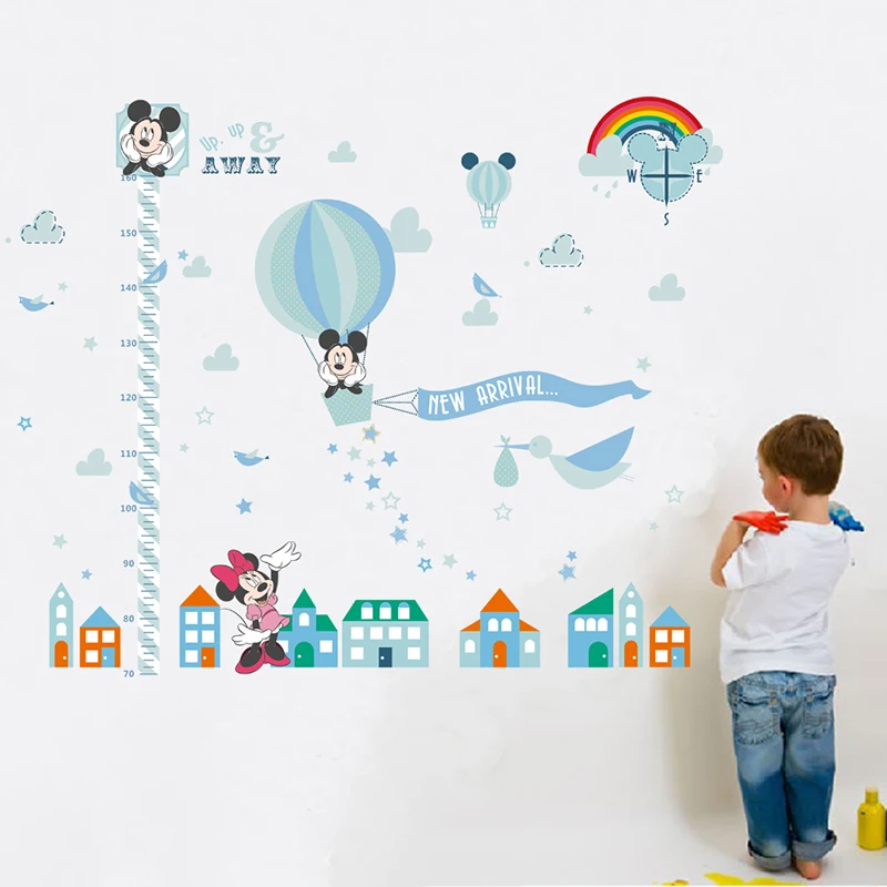 Disney Mickey Minnie Mouse Growth Chart Wall Stickers For Kids Rooms Bedroom Home Decor Cartoon Wall PVC Mural Art DIY Decals Disney Mickey Minnie Mouse Growth Chart Wall Stickers For Kids Rooms Bedroom Home Decor Cartoon Wall PVC Mural Art DIY Decals