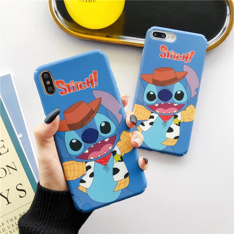 

Ultra Thin Cartoon Phone Case For iPhone 11 Pro Max XR X XS Max Cute Stitch Cases For iPhone 7 6 6s 8 Plus Hard PC Back Covers