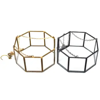 

Octagonal Geometric Hanging Glass Flower Plant Vase Terrarium Container Pot Home