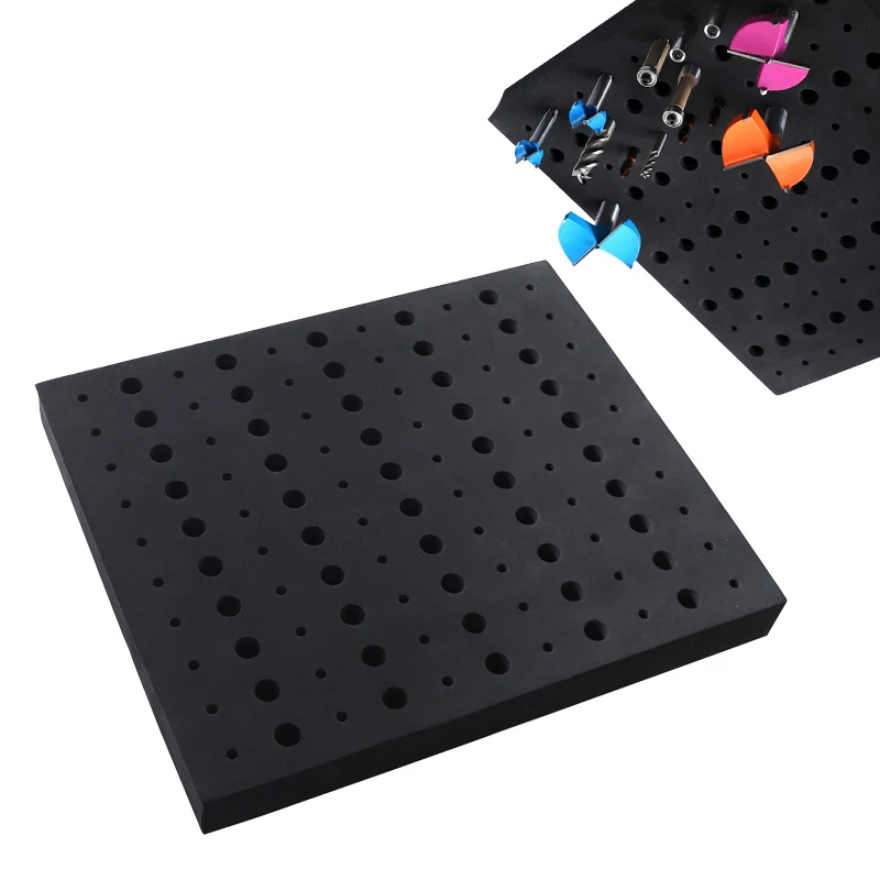 Router Bit Tray Holder 110 Holes for 1/4'' 1/2'' Shank Milling Cutters Storage Foam Portable Drill Organizer | Инструменты