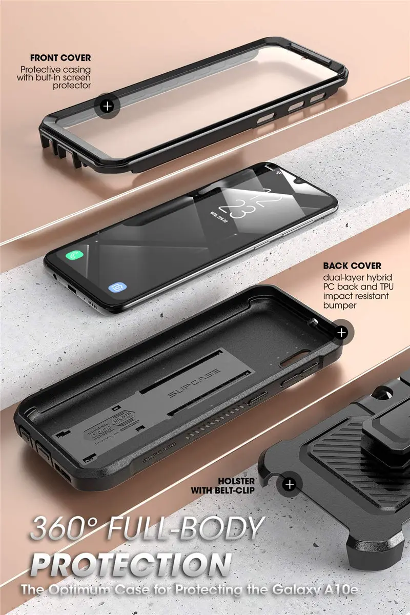 Чехол SUPCASE для samsung Galaxy A10e() UB Pro, прочная кобура, чехол со встроенным защитным экраном и подставкой