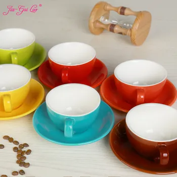 

MHV 220 ml high-grade ceramic coffee cups Coffee cup set Simple European style Cappuccino flower cups Latte