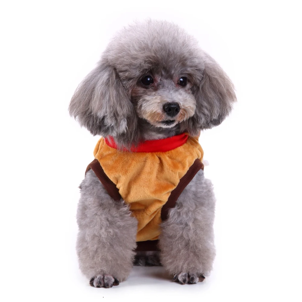 Winter Christmas Elk Shape Pet Dog Hoodie Clothes Breathable Costume Apparel