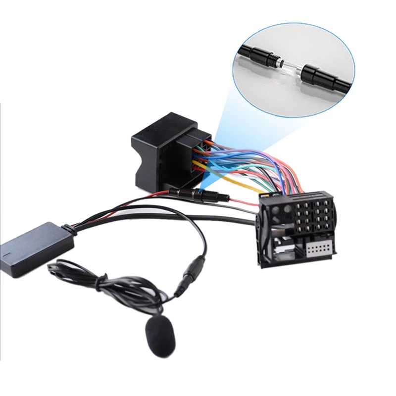 Автомобильный Bluetooth аудио адаптер микрофон гарнитура AUX кабель для Peugeot 307 408 508