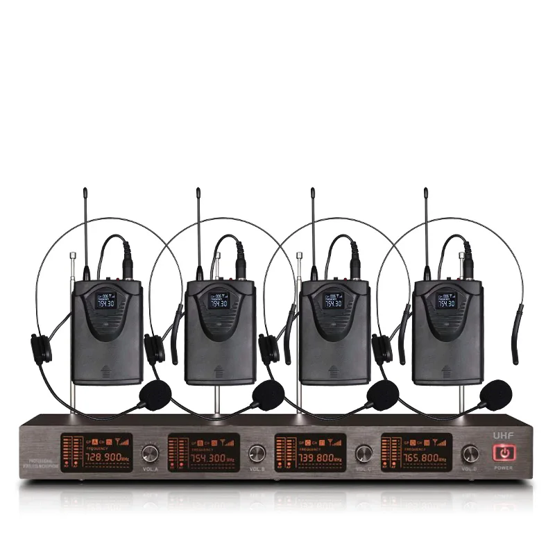 Headset microphone От одного до четырех беспроводных гусиных микрофонов Конференц-зал презентаций с настольным микрофоном - Цвет: Headset microphone