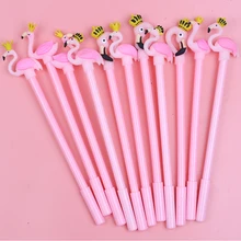 

36Pcs Korean Flamingo Cute Pens Funny School Pen Kawaii Cool Crown Swan Ballpoint Rollerball Girl Stationery Goods Thing Stuff